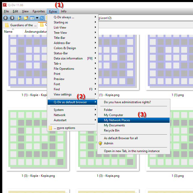 Can Quad File Explorer be set as the default file browser for network resources